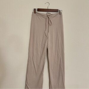 SKIMS Beige Wide Leg Drawstring Pants